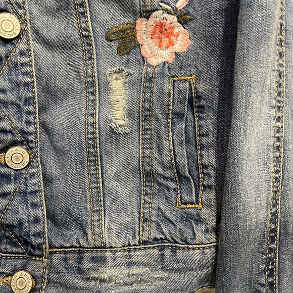 Distressed Vintage Mudd Floral Denim Jacket - Picture 3 of 10